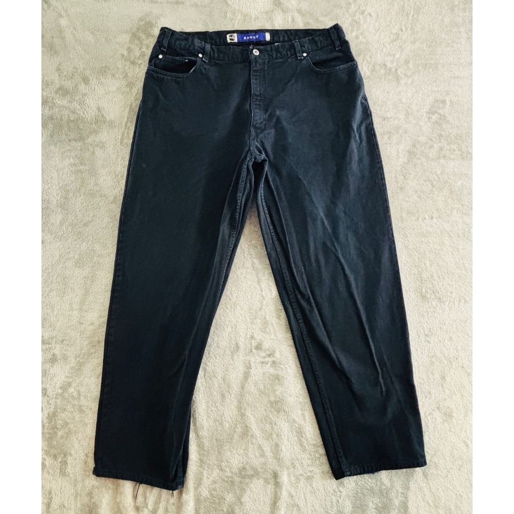 Vintage Levi's SilverTab Baggy Jeans Mens 42x34 Black Denim 90s Silver Tab USA